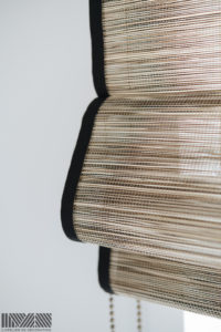 Tapisserie d'ameublement, haute couture d'ameublement, stores sur mesure confectionnés par Maïté Mariana